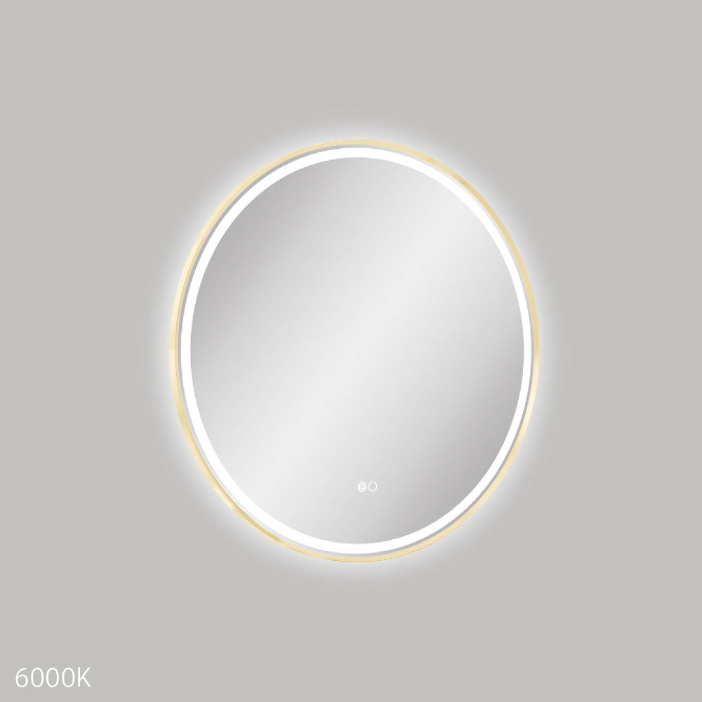 Reba LED Urban Brass Framed Mirror, 700mm