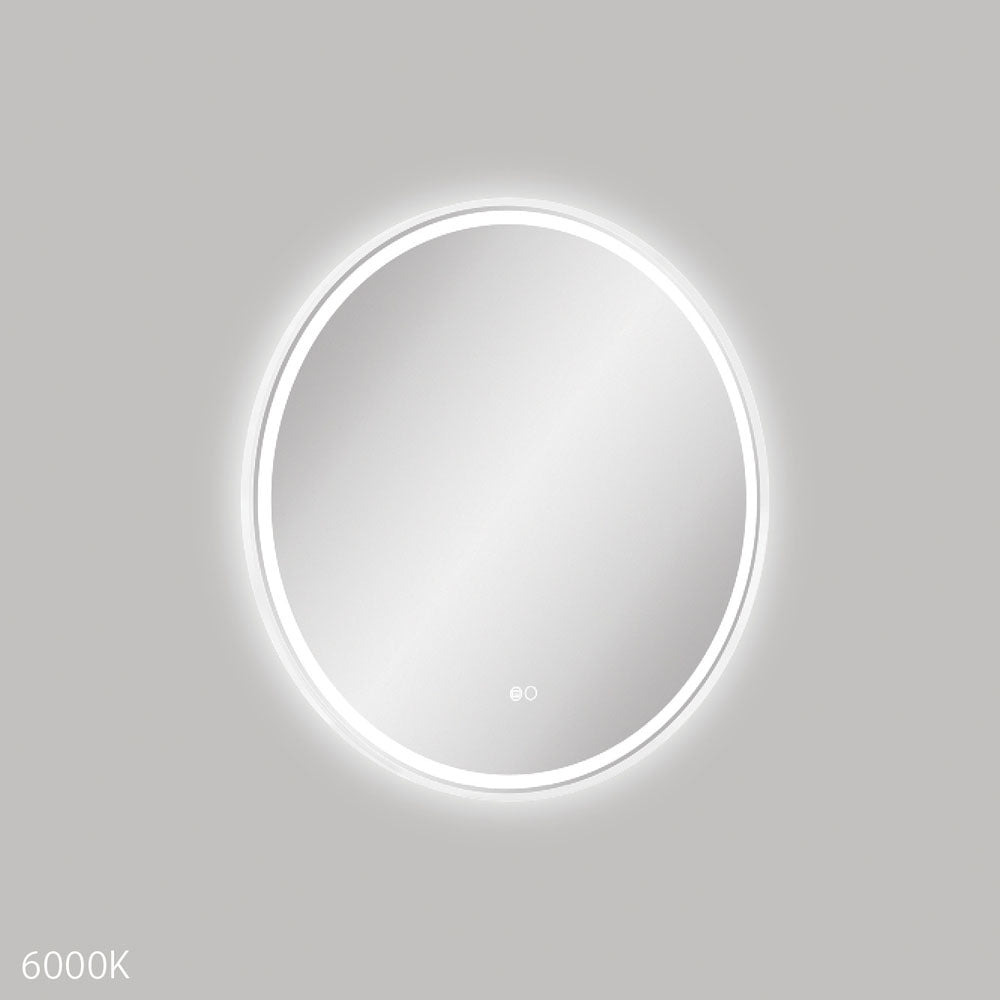 Reba LED Matte White Framed Mirror, 700mm