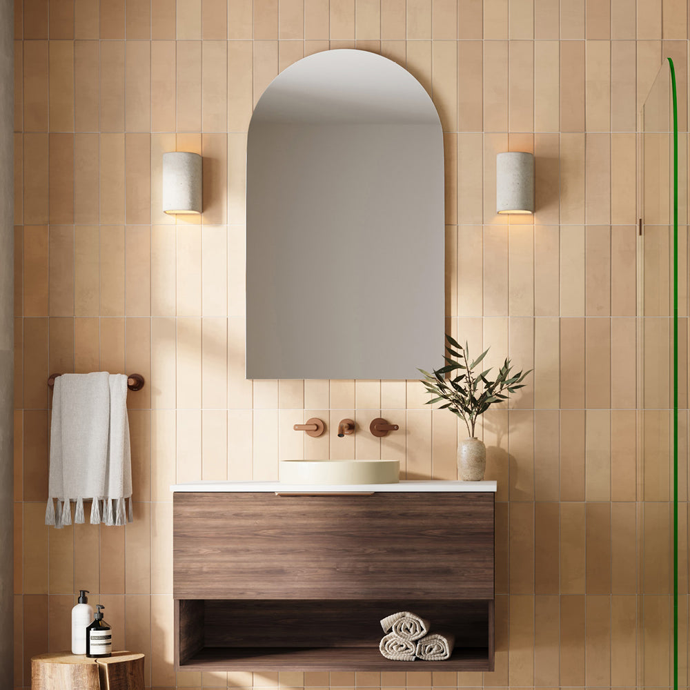 Marlowe Arch Mirror with Edge, 600 x 1000mm