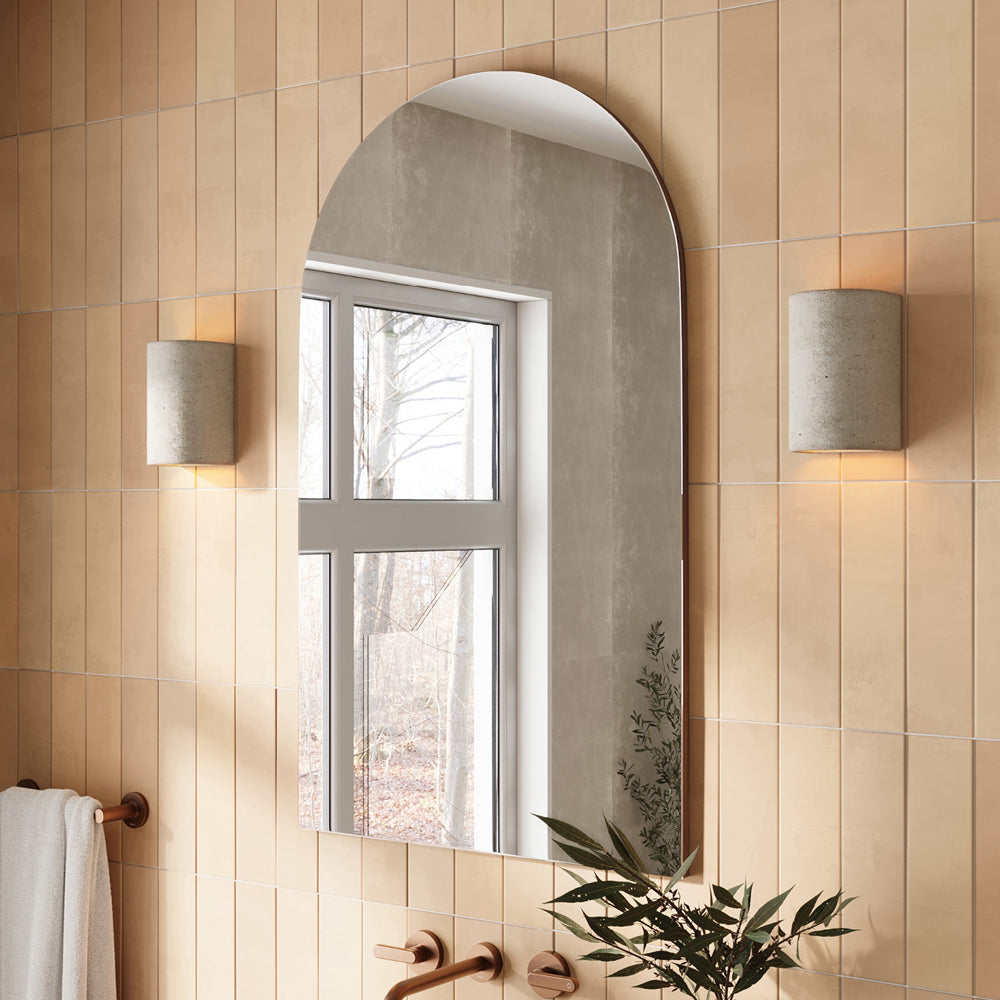 Marlowe Arch Mirror with Edge, 600 x 1000mm