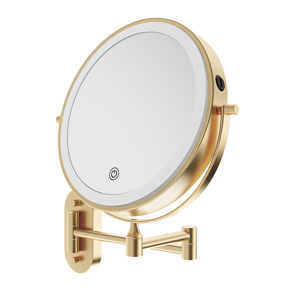 Swivel LED Magnifying Mirror, Urban Brass