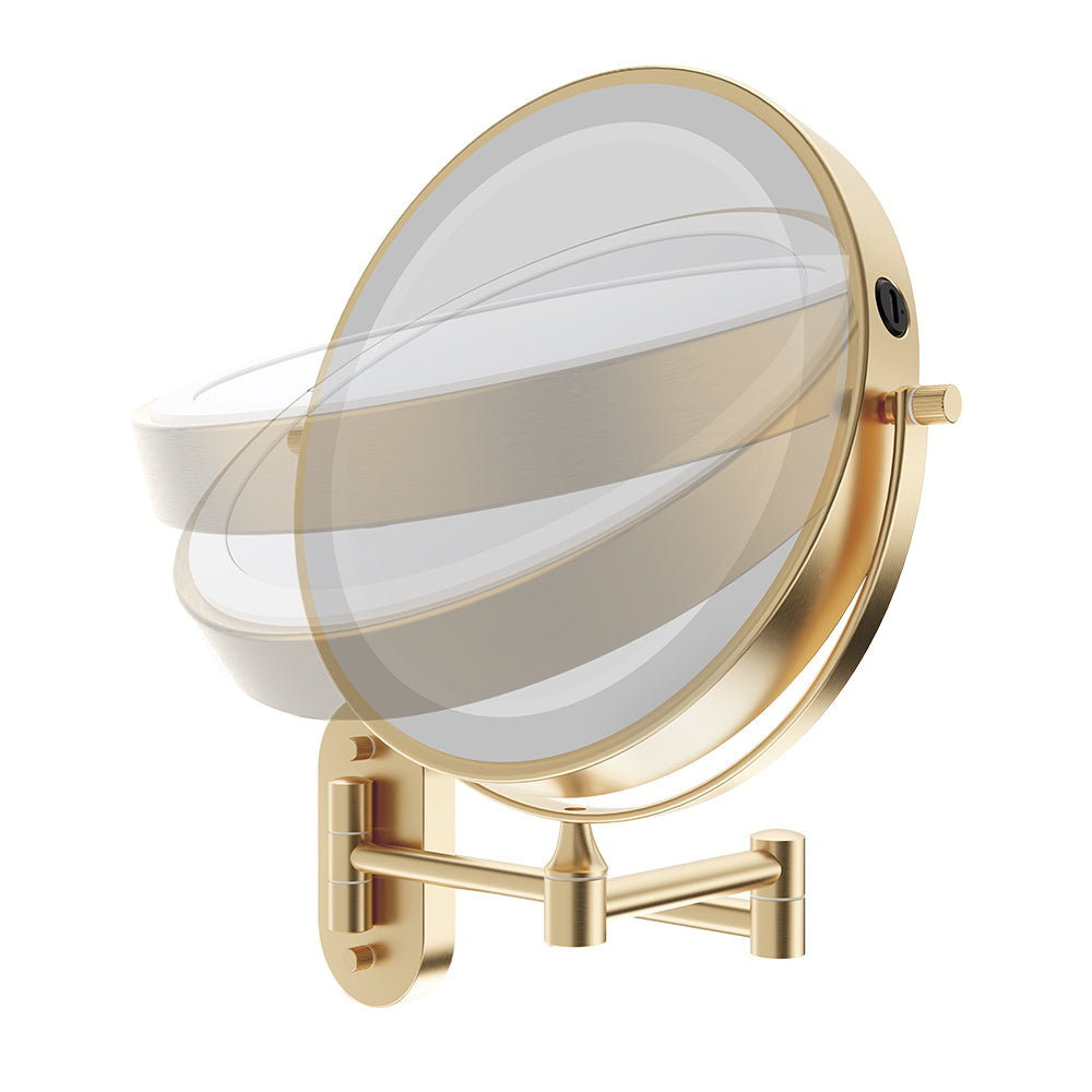 Swivel LED Magnifying Mirror, Urban Brass