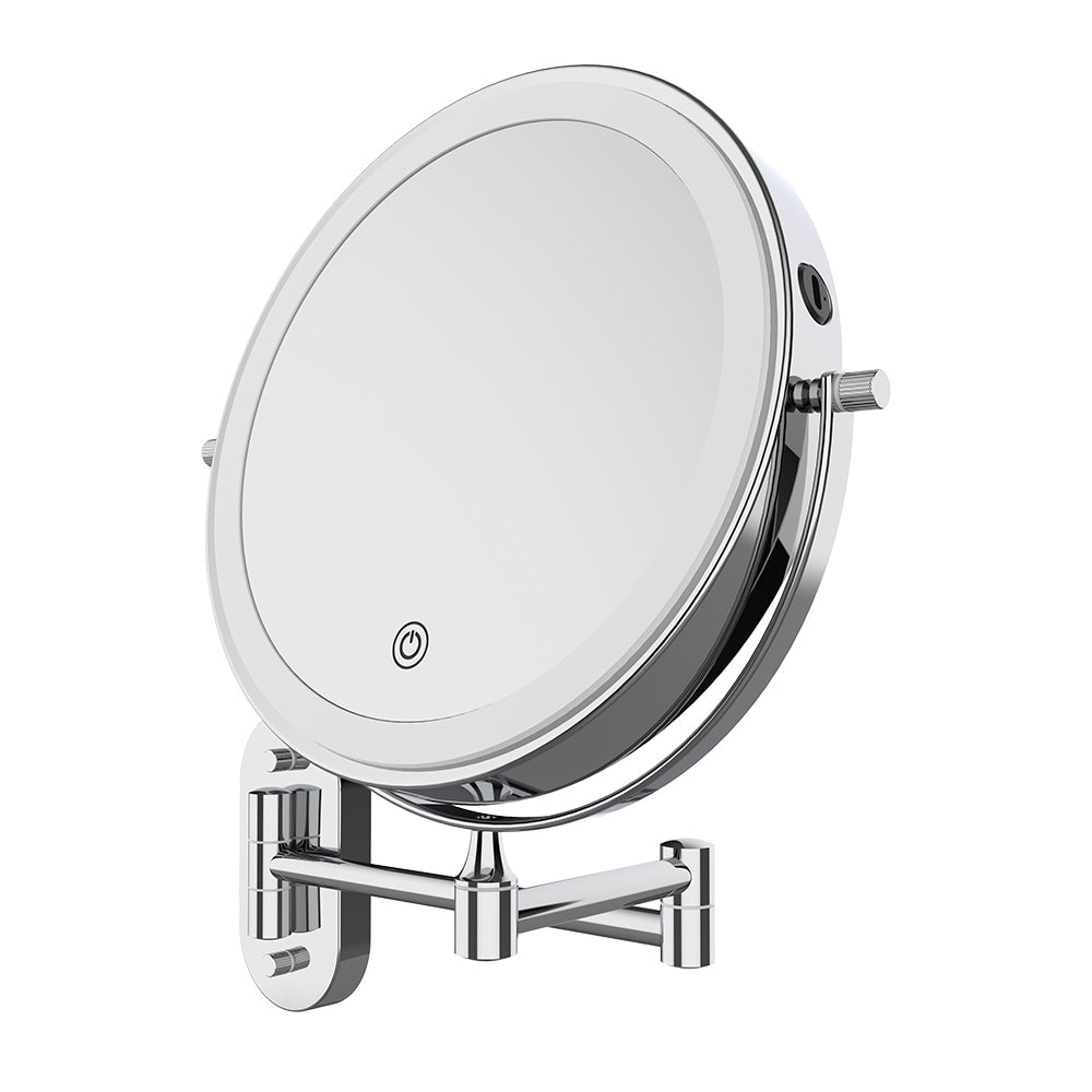 Swivel LED Magnifying Mirror, Chrome