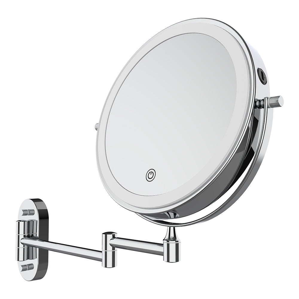 Swivel LED Magnifying Mirror, Chrome