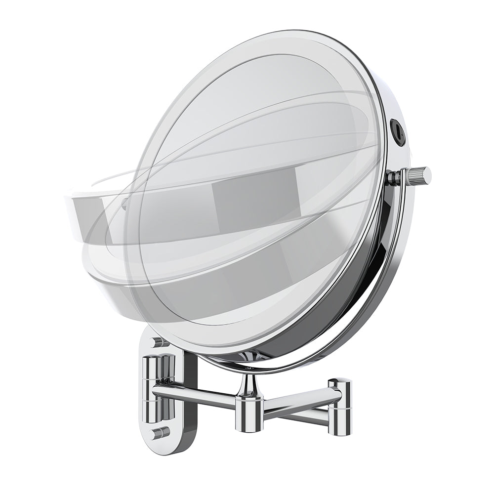 Swivel LED Magnifying Mirror, Chrome