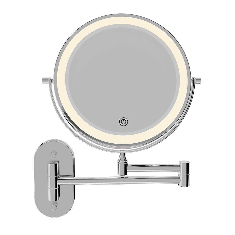 Swivel LED Magnifying Mirror, Chrome