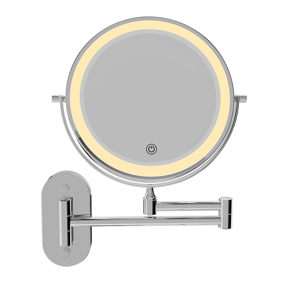 Swivel LED Magnifying Mirror, Chrome