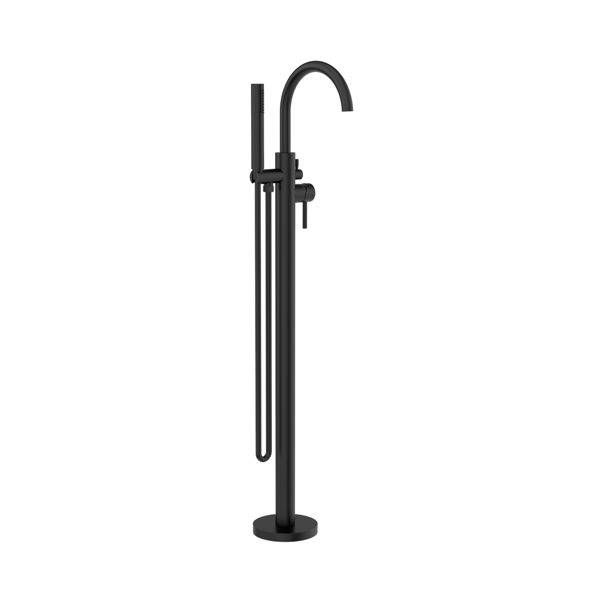 Mecca Round Freestanding Mixer With Hand Shower