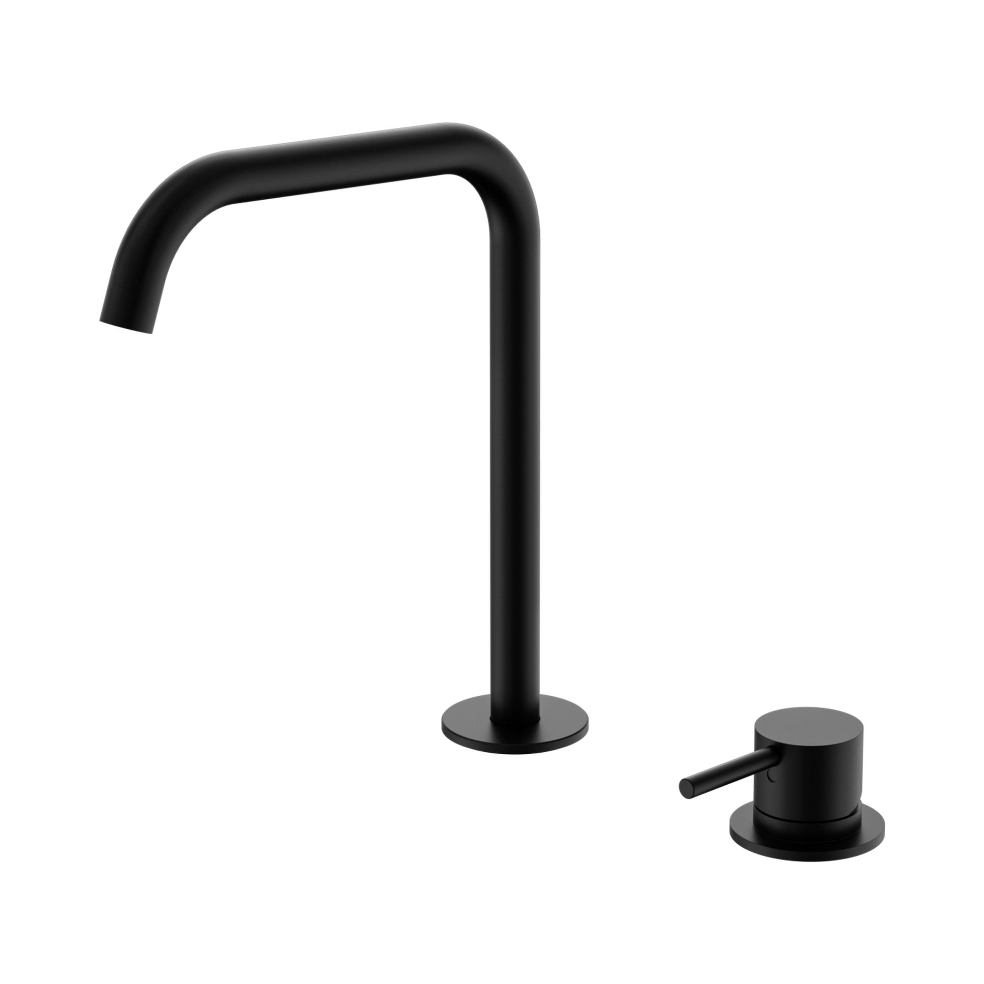 Mecca Hob Bath/Kitchen Mixer Set Edge Spout