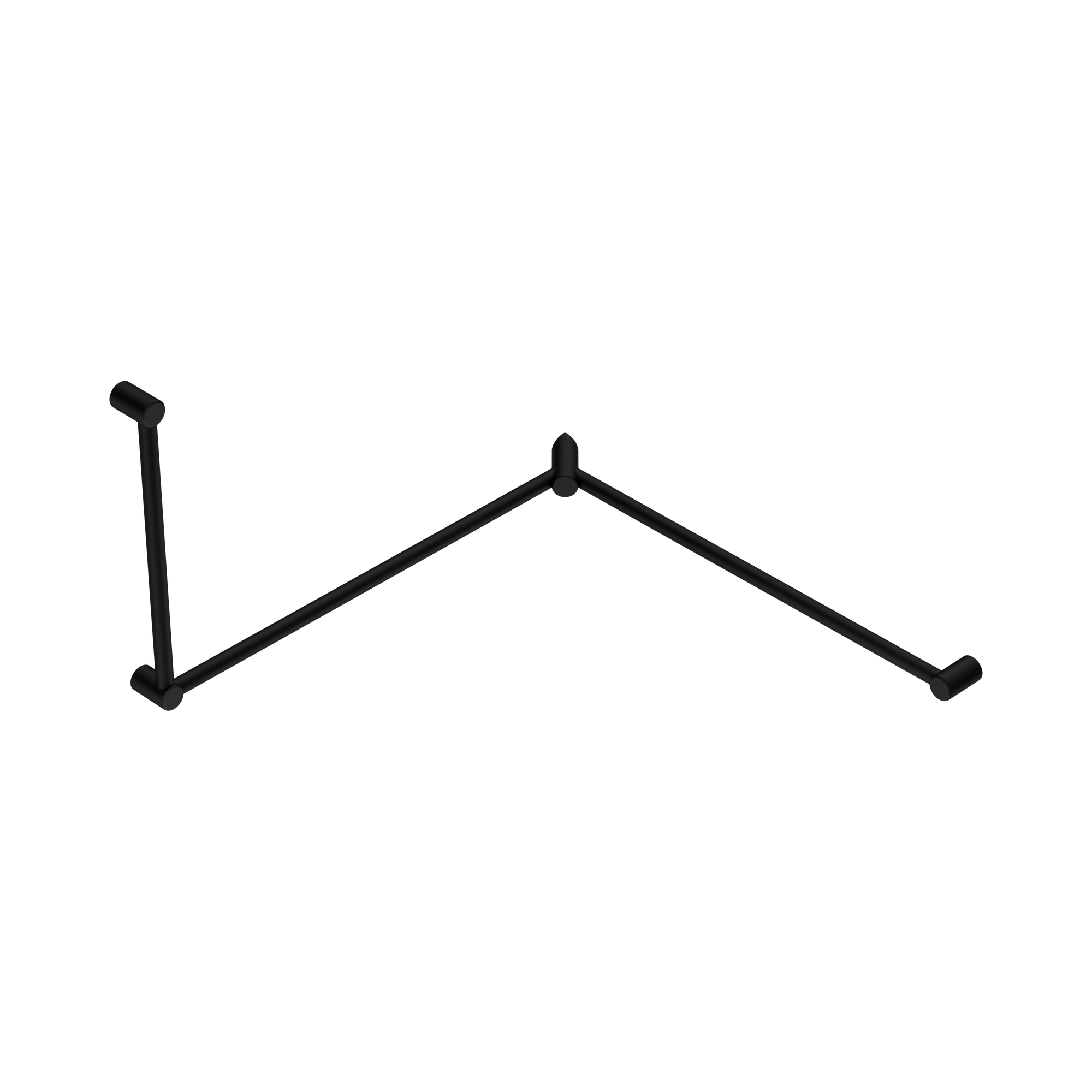 Mecca Care 32mm DDA Accessible Toilet Grab Rail Set 90 Degree Continuous 600X1065X1025mm