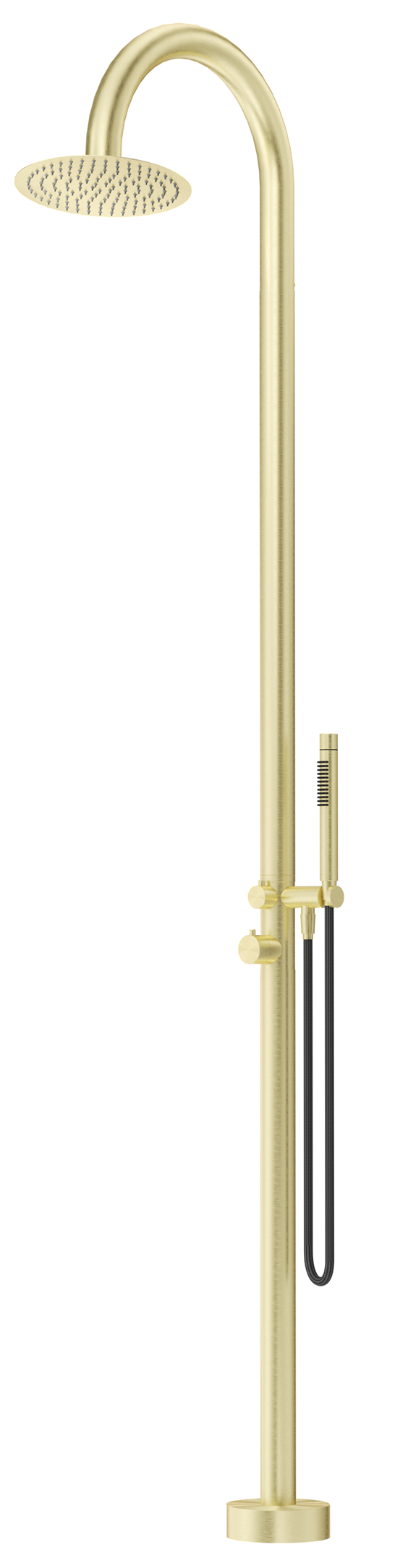 Mica Gooseneck Freestanding Outdoor Shower - French Gold