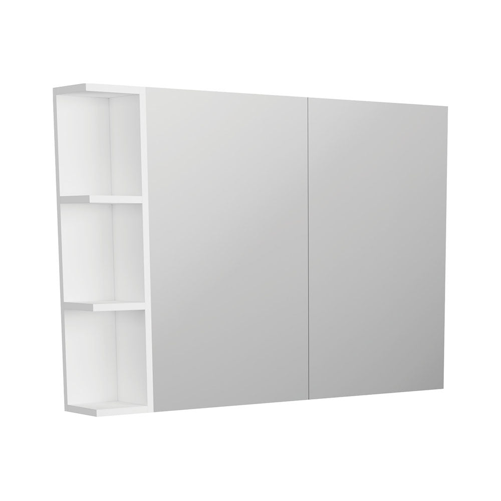 Pencil Edge 900 Mirror Cabinet, 1 Side Shelf