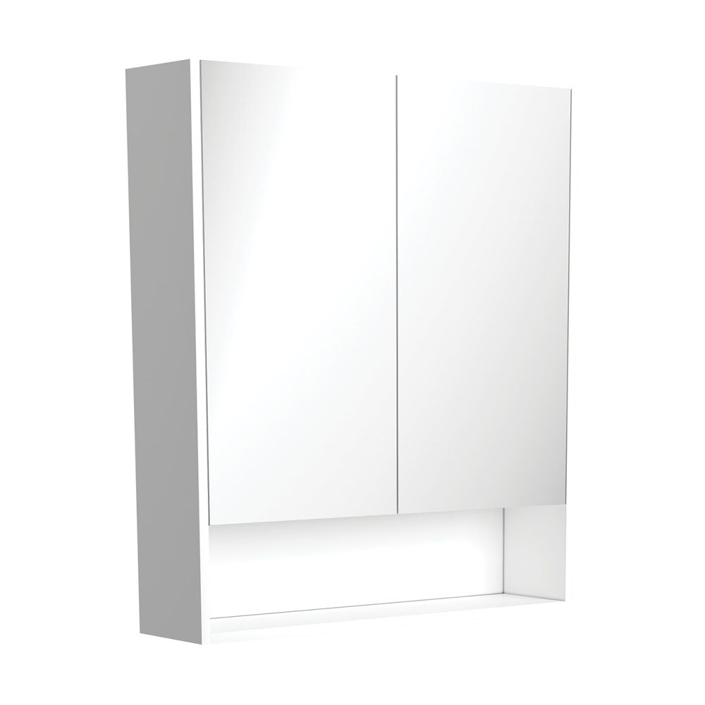 750 Mirror Cabinet with Display Shelf, Gloss White