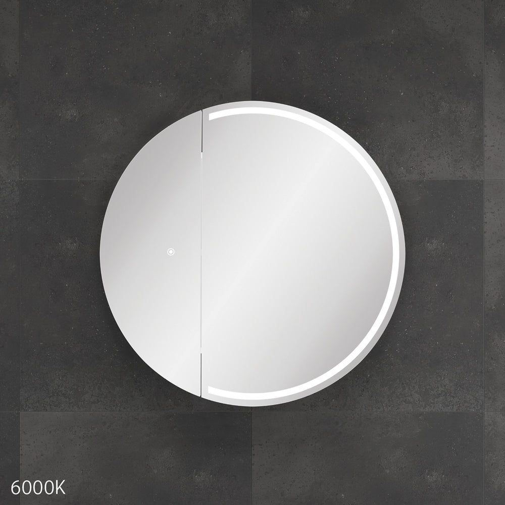 Round Split LED Mirror Cabinet