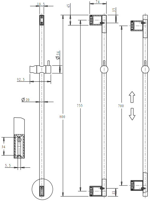 Mica Shower Rail - image 3