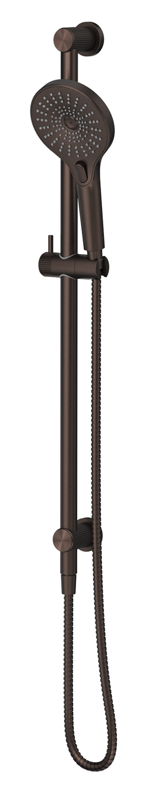 Mica Fluted Shower Rail - Inbuilt Inlet - Dusk Bronze