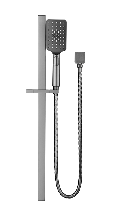 Cresta Single Shower Rail - Gunmetal