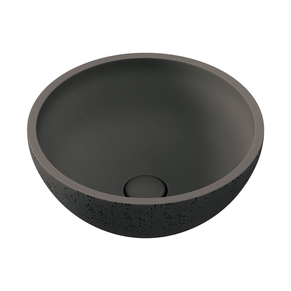 Alba Round Concrete Above Counter Basin, Warm Grey