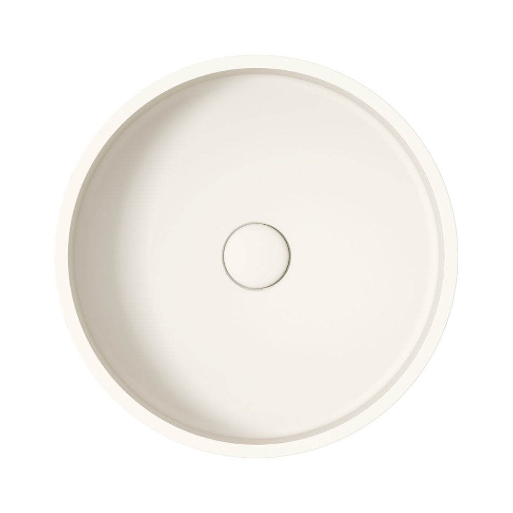 Jada Round Concrete Above Counter Basin, Warm White