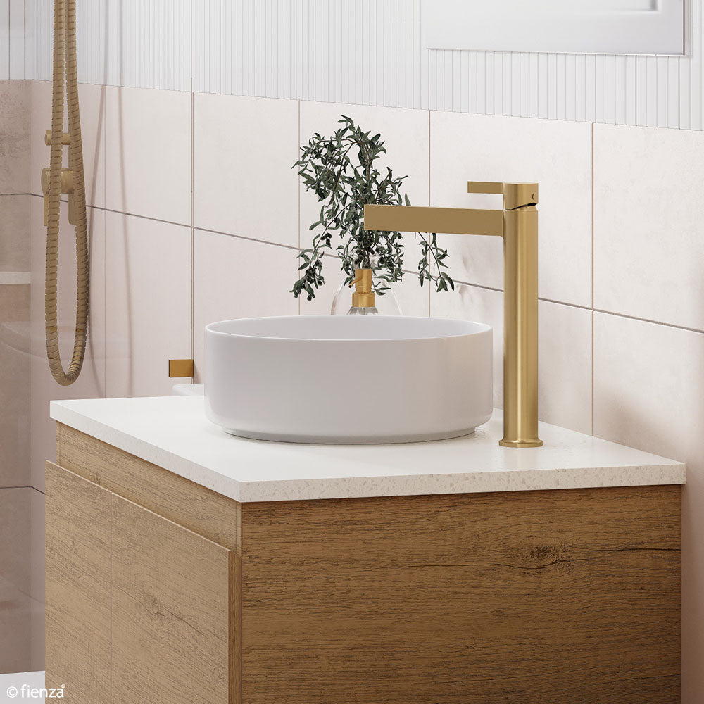 Reba Mini Above Counter Basin, Gloss White