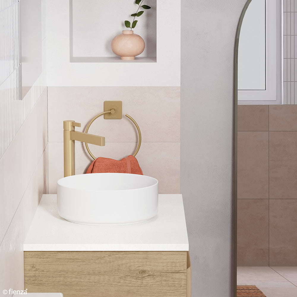 Reba Mini Above Counter Basin, Gloss White