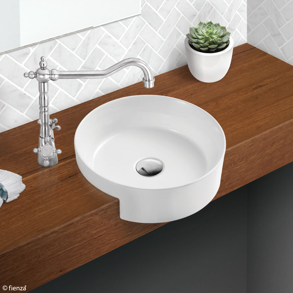 Reba Semi-Recessed Basin, No Tap Hole