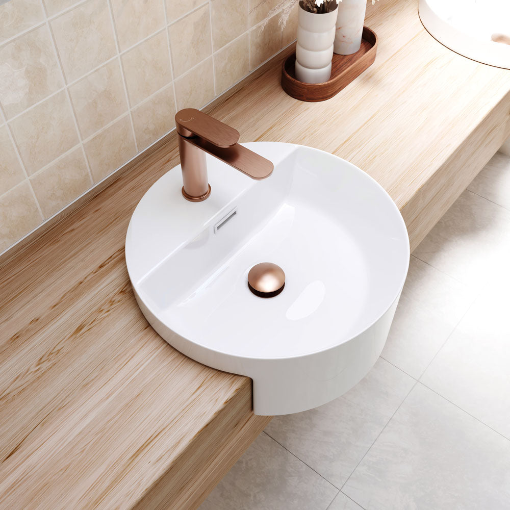Reba Semi-Recessed Basin With Tap Hole