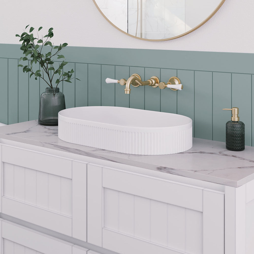 Eleanor Oval Above Counter Fluted Basin