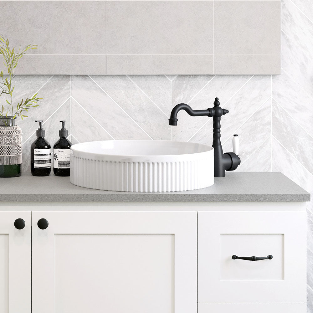 Eleanor Round Above Counter Fluted Basin