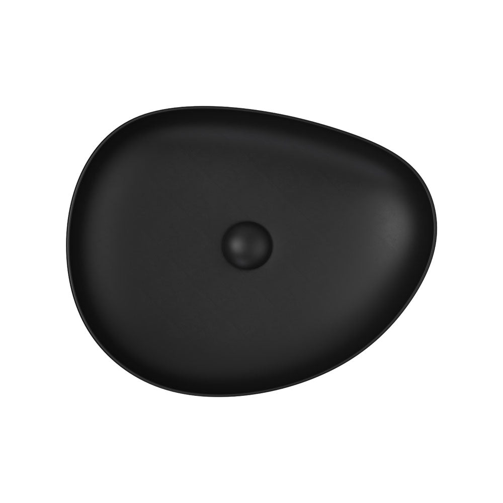 Pebble Medium Above Counter Basin, Matte Black