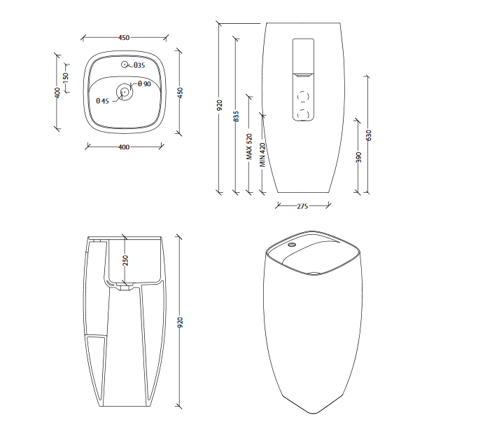 STUDIO BAGNO - nur column with tap landing