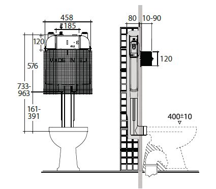 STUDIO BAGNO - oli-74 in wall cistern