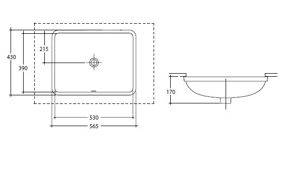 STUDIO BAGNO - sotto rectangular
