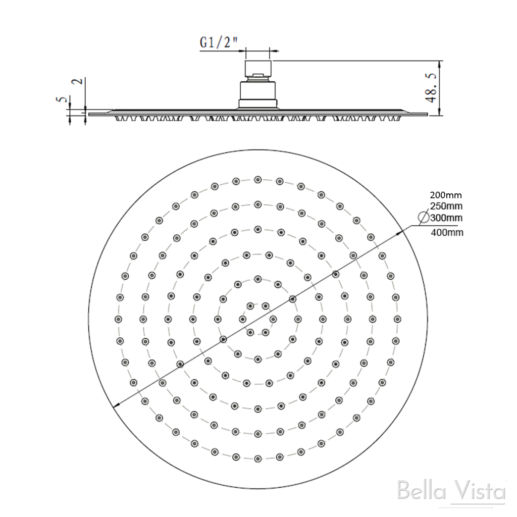 Mica Shower Head - 250mm - image 1