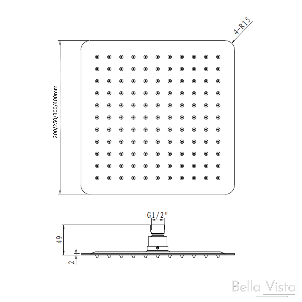 Cresta Shower Head - 250mm - image 1