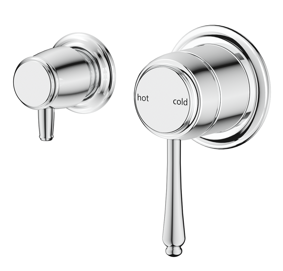Mica Heritage Shower Mixer Diverter - Sideways - TRIM KIT ONLY - Chrome