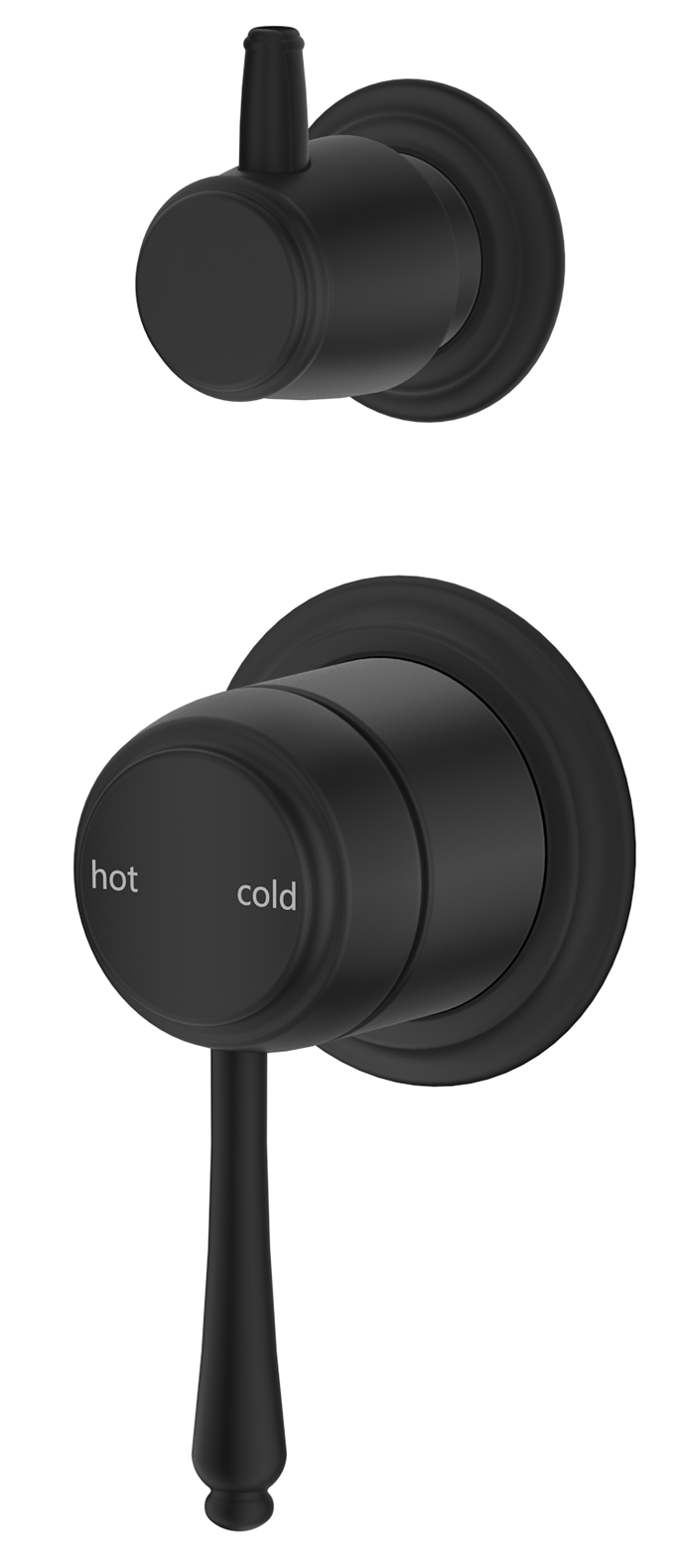 Mica Heritage Shower Mixer Diverter - TRIM KIT ONLY - Black