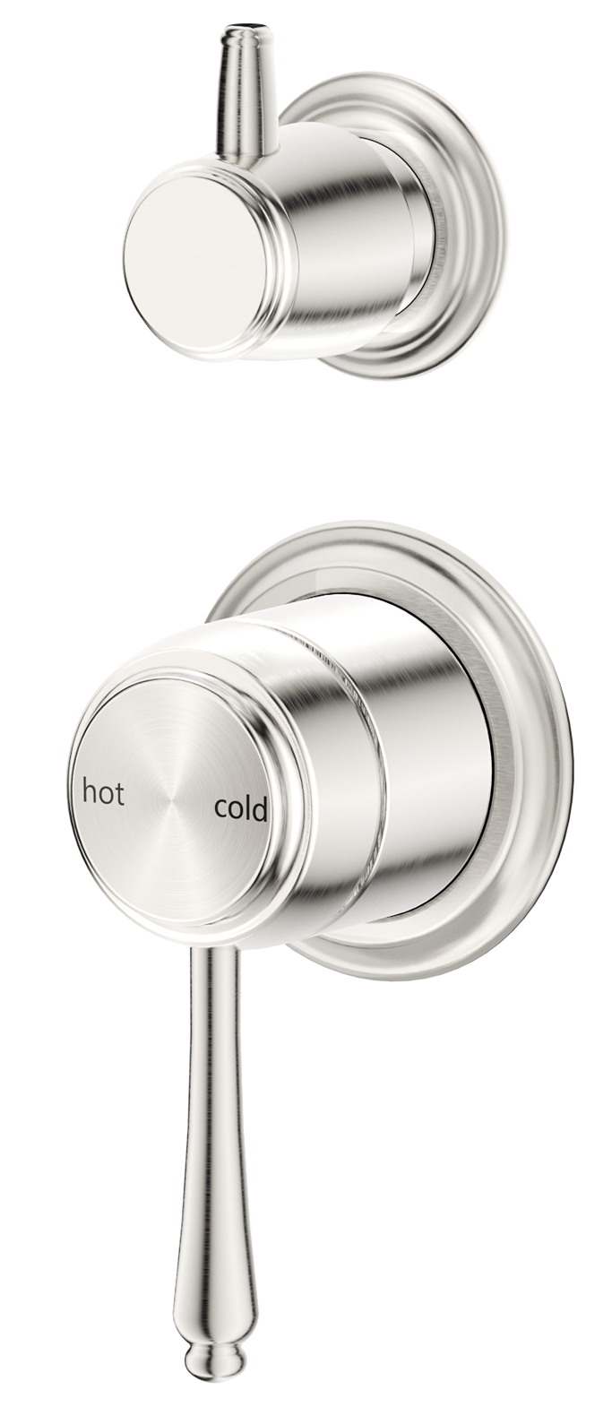 Mica Heritage Shower Mixer Diverter - TRIM KIT ONLY - Brushed Nickel