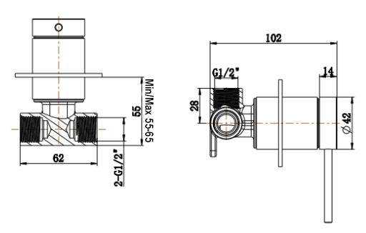 Mica Shower Mixer - BODY ONLY - image 1