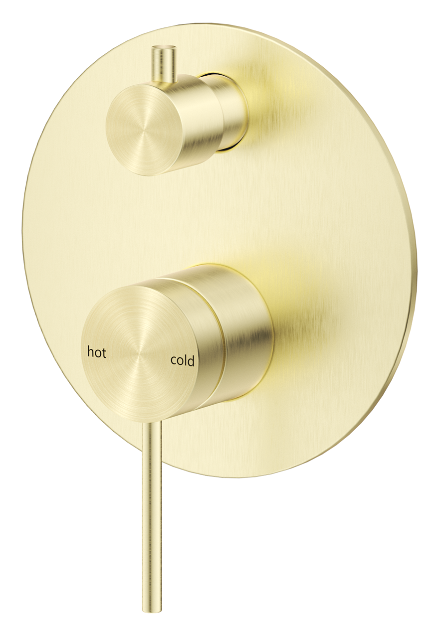 Mica Shower Mixer Diverter - 1P - TRIM KIT ONLY - French Gold