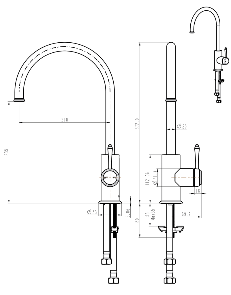 Mica Heritage Gooseneck Sink Mixer - image 1