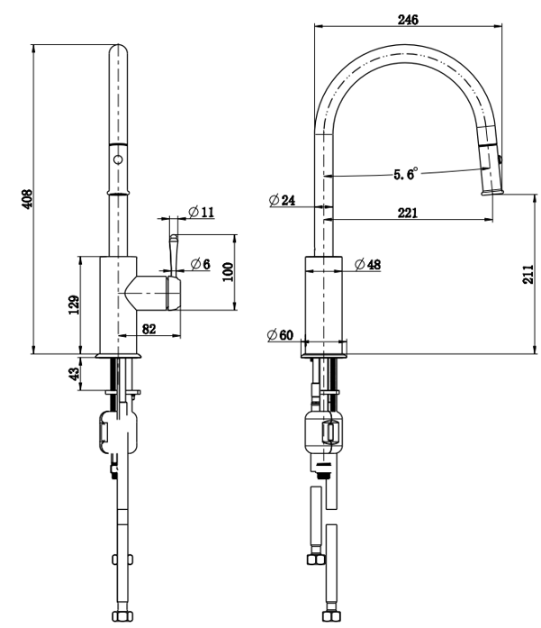 Mica Heritage Pull-Out Sink Mixer - image 1