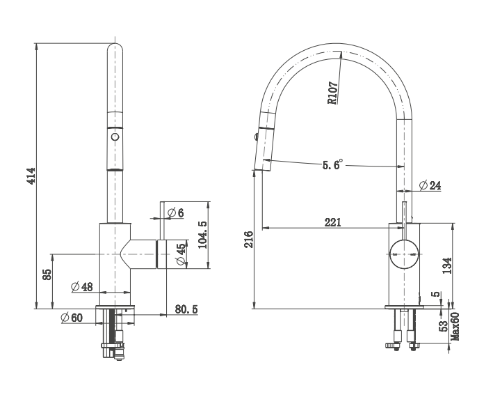 Mica Fluted Pull-Out Sink Mixer - image 1
