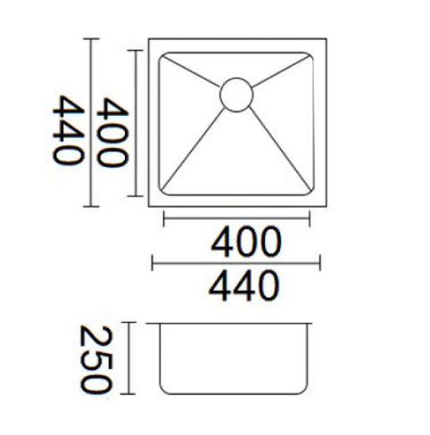 Luminare Sink 440 x 440mm - image 1