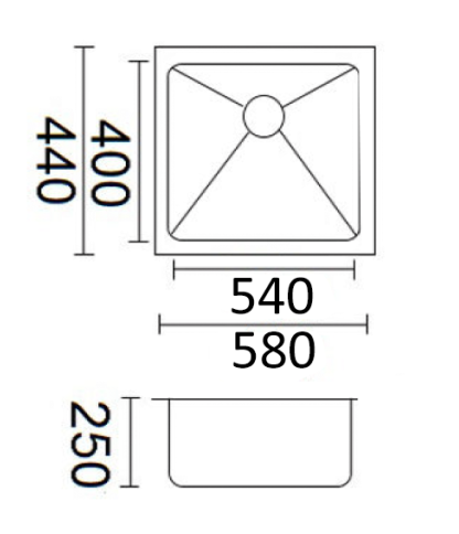 Luminare Sink 580 x 440mm - image 1