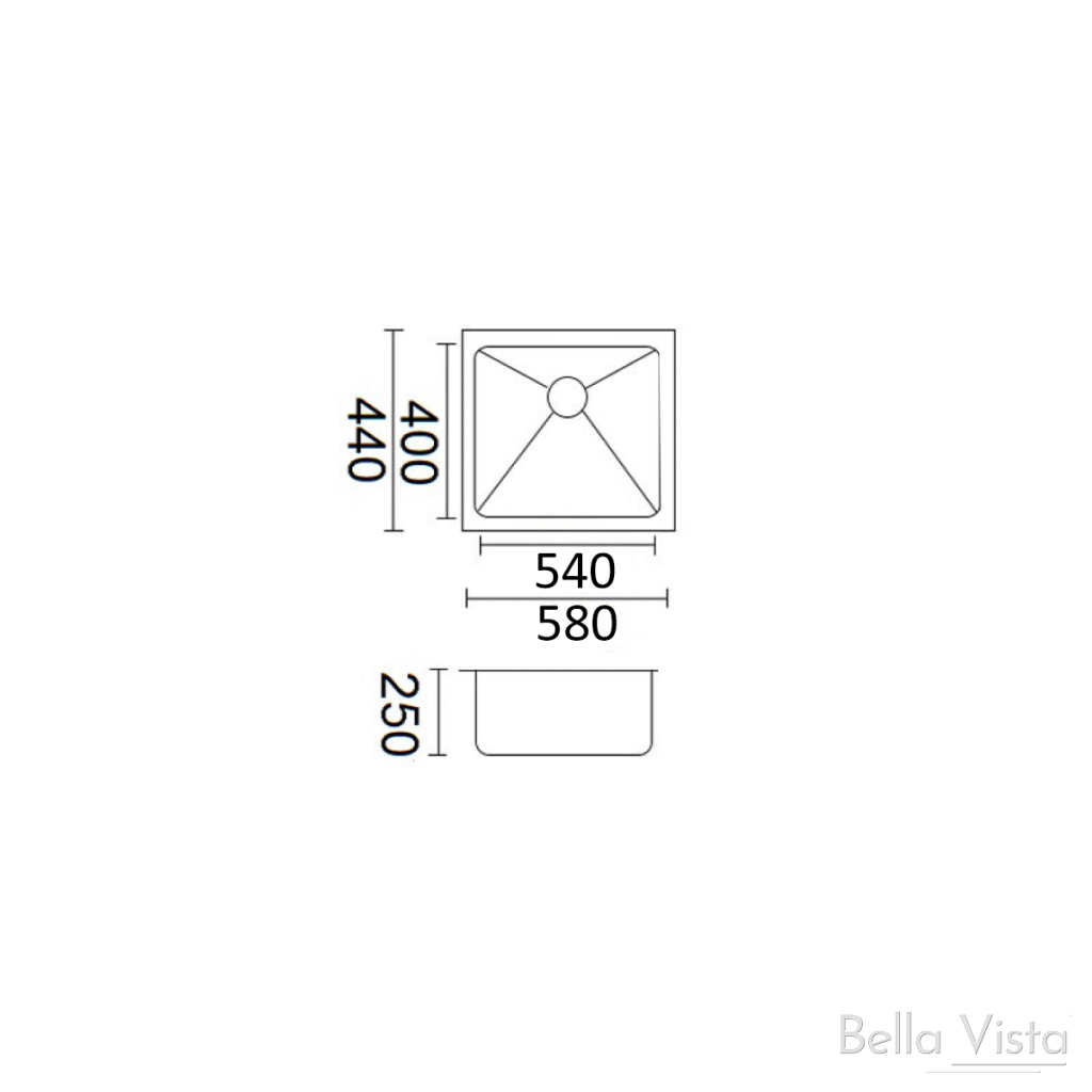Luminare Sink 580 x 440mm - image 2