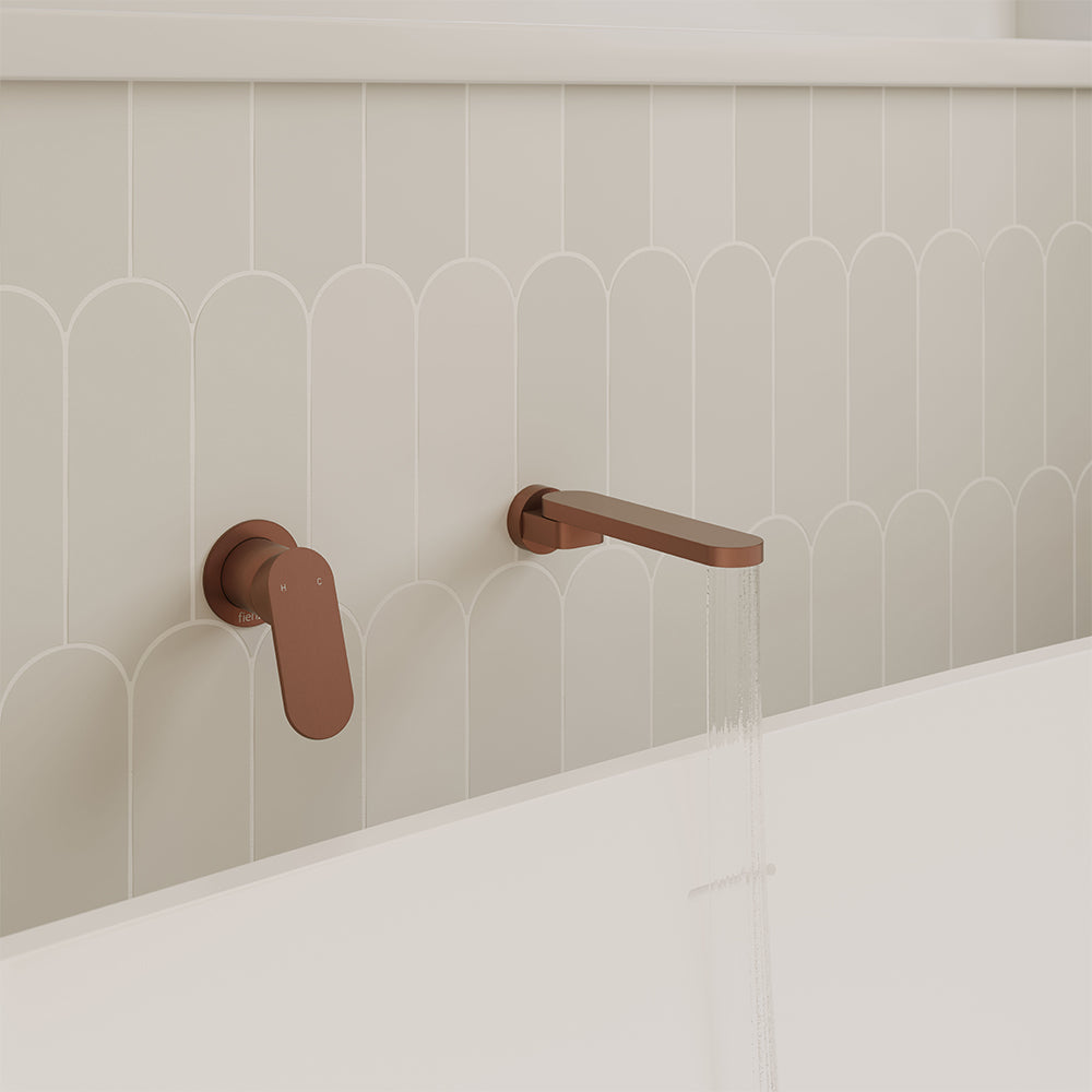 Rondo Swivel Bath Outlet, Brushed Copper