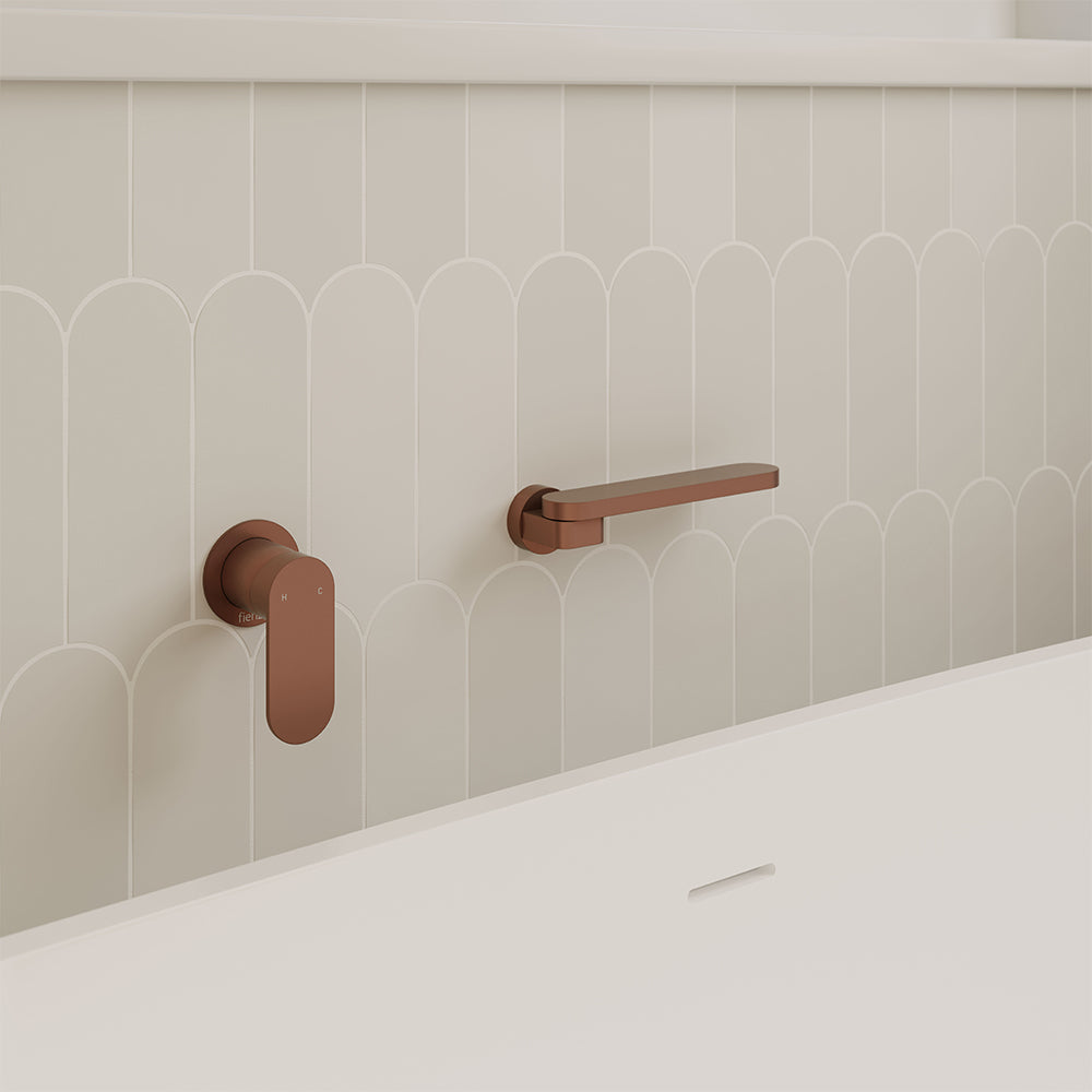 Rondo Swivel Bath Outlet, Brushed Copper