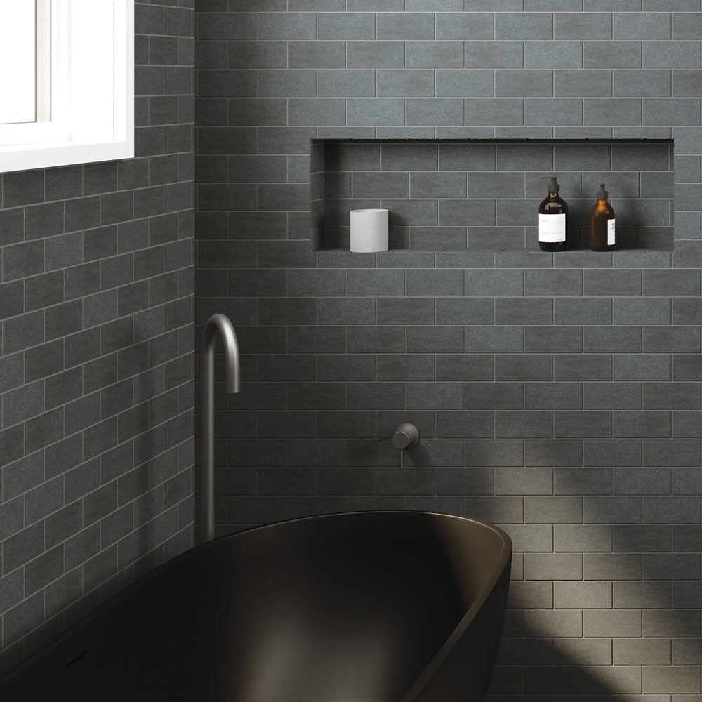 Kaya Gooseneck Floor Mounted Bath Outlet, Gun Metal