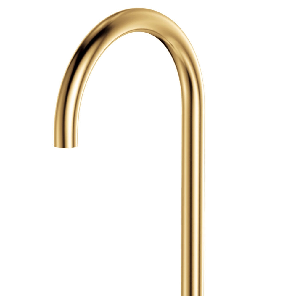 Kaya Gooseneck Floor Mounted Bath Outlet, Urban Brass